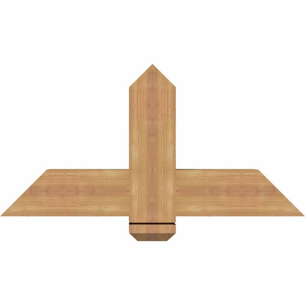 Ekena Millwork Eugene Smooth Timber Gable Bracket, Western Red Cedar, 36"W x 18"H x 5 1/2"D x 5 1/2"F, 12/12 Pitch GBW036X18X0606EUG00SWR - main